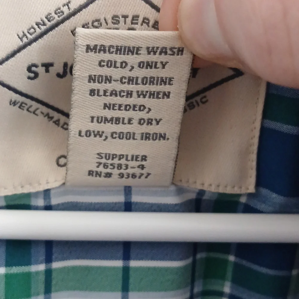 Men's Blue Plaid Shirt Size XXL - Picture 7 of 7